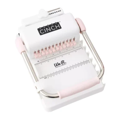 Cinch Bindery Tool White and Pink (Square Holes)