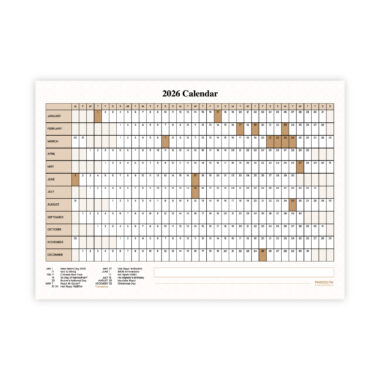 2026 Wall Calendar (Brunei Calendar) - Ivory White