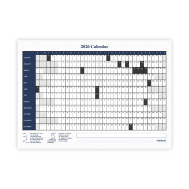 2026 Wall Calendar (Brunei Calendar) - Lune Blue