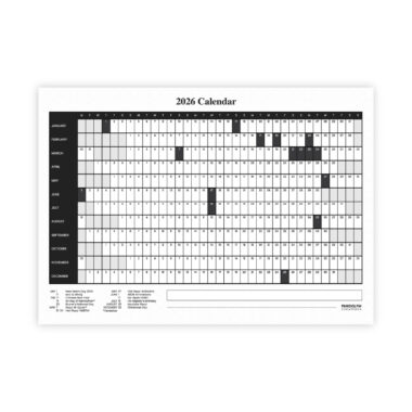2026 Wall Calendar (Brunei Calendar) - Black